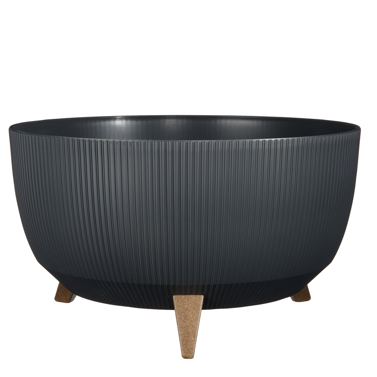 Doppio Bloempot op Poten - H22 x Ø47 cm - Gerecycled Plastic - FSC Mix - Grijs