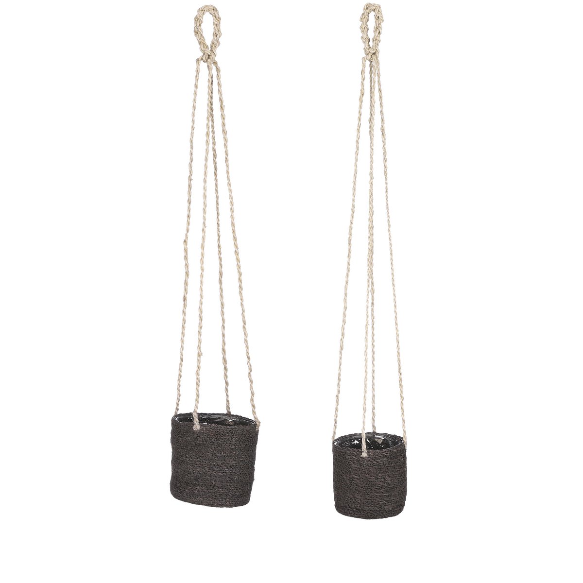 Atlantic Plantenmand - Set van 2 - H16 x Ø16 cm - Grijs