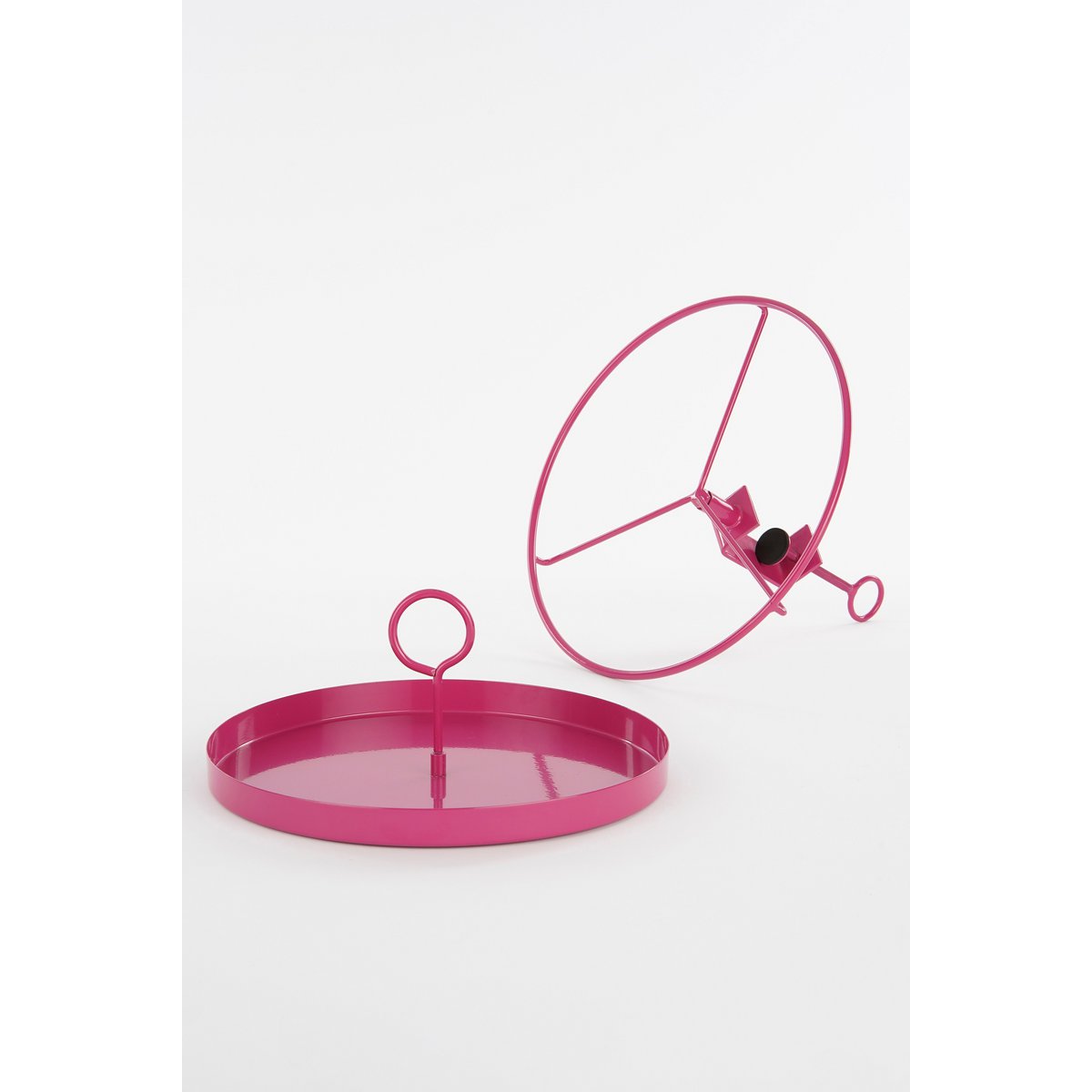 Aston Dienblad met Klem - H30 x Ø31 cm - Metaal - Fuchsia
