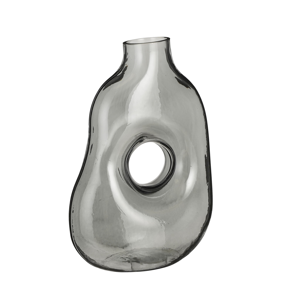 Jay Vaas - L19 x B11 x H25 cm - Glas - Lichtgrijs