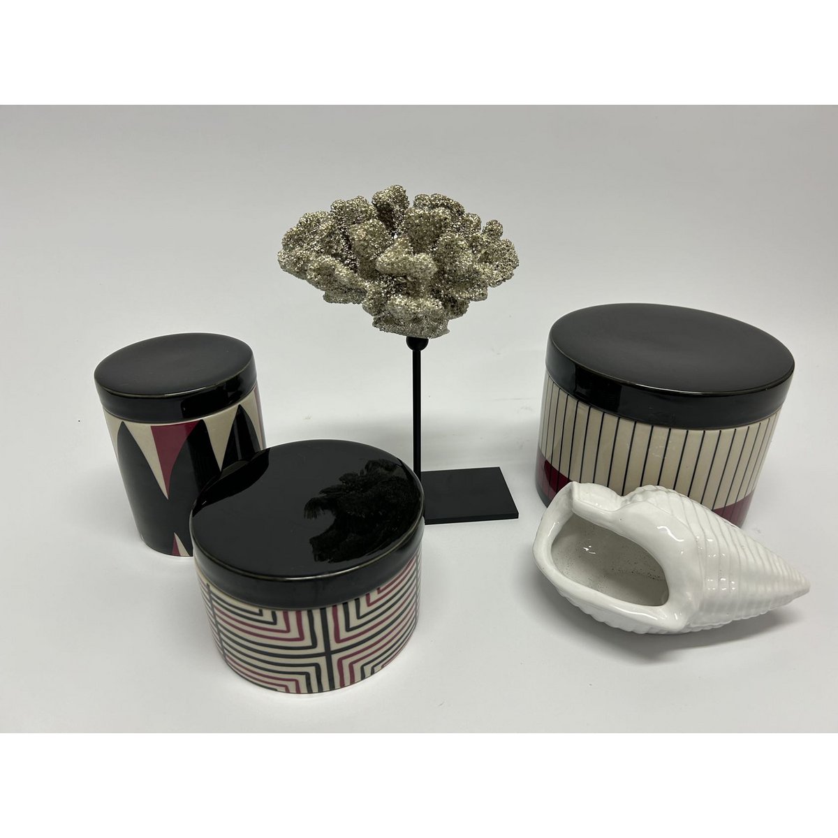 Koraal met metalen standaard ( champagnekleur)  | Decoratie koraal