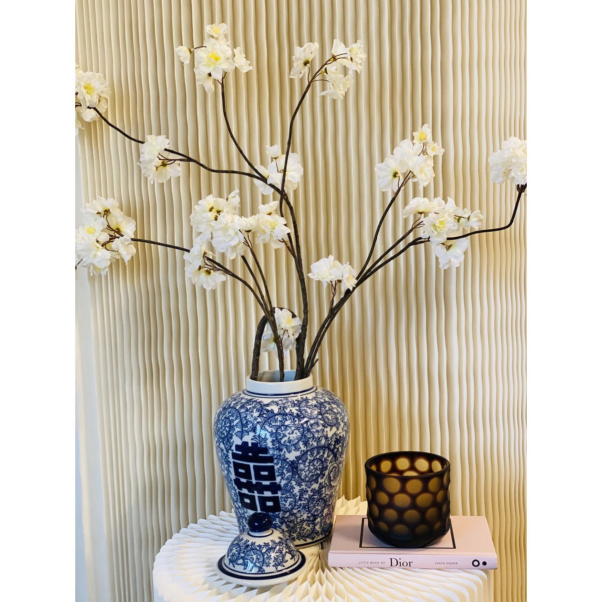 Chinese porseleinen bloemenvaas "dubbel geluk"