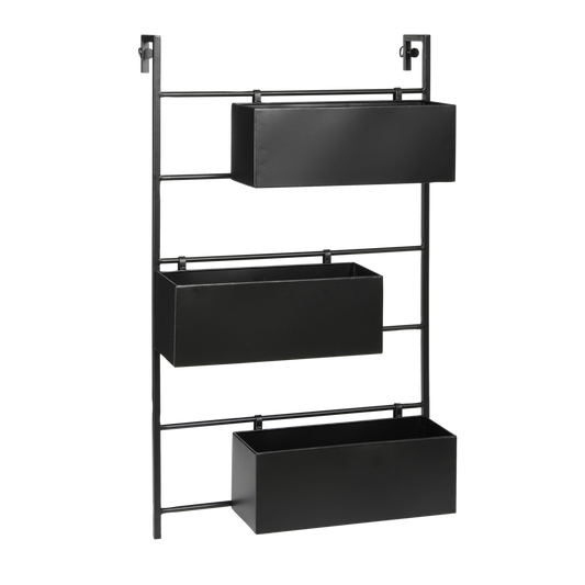 Dani Plantenrek Hangend - L54 x B10 x H90 cm - Metaal - Zwart