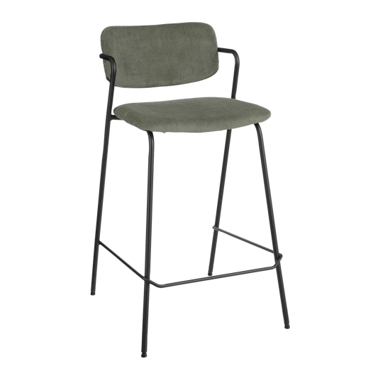 Nanet Barkruk - H91 cm - Velvet - Donkergroen