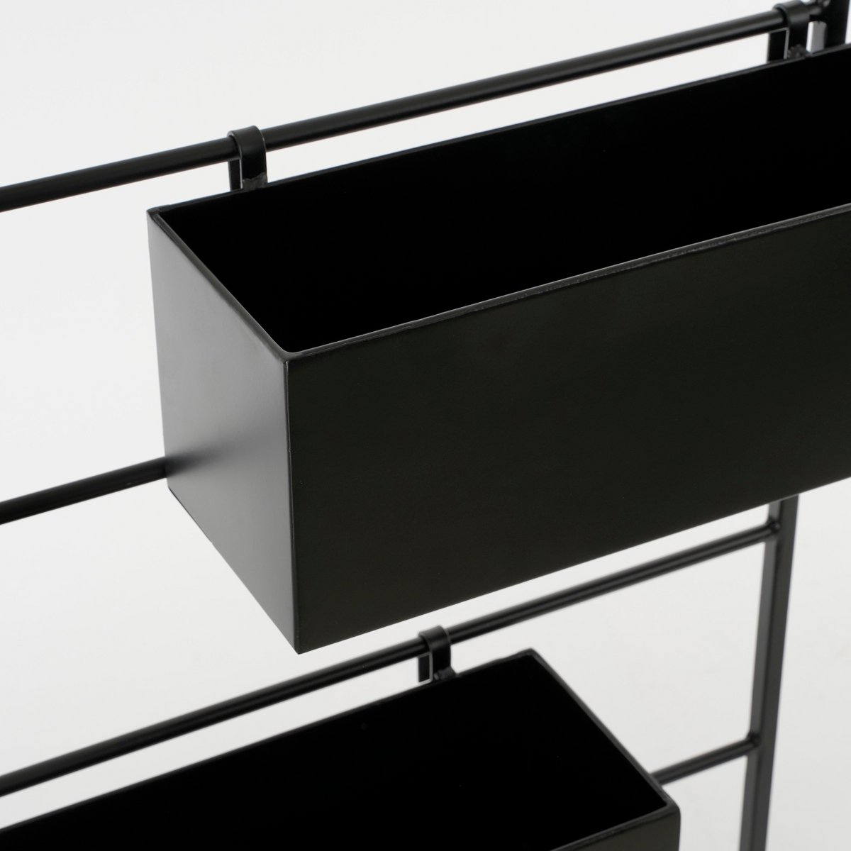 Dani Plantenrek Hangend - L54 x B10 x H90 cm - Metaal - Zwart