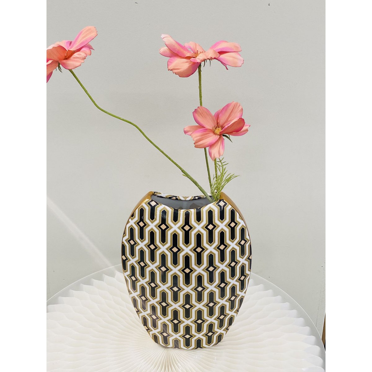 Vintage porseleinen vaas (CV11280-10-zwart-klein-klein)