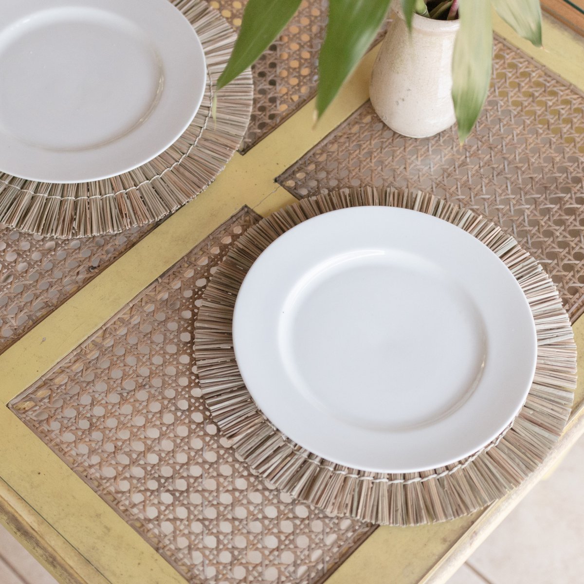 Placemat (Set van 2, 4 of 6) 35 cm | Tafelmat ALANG gemaakt van zeegras