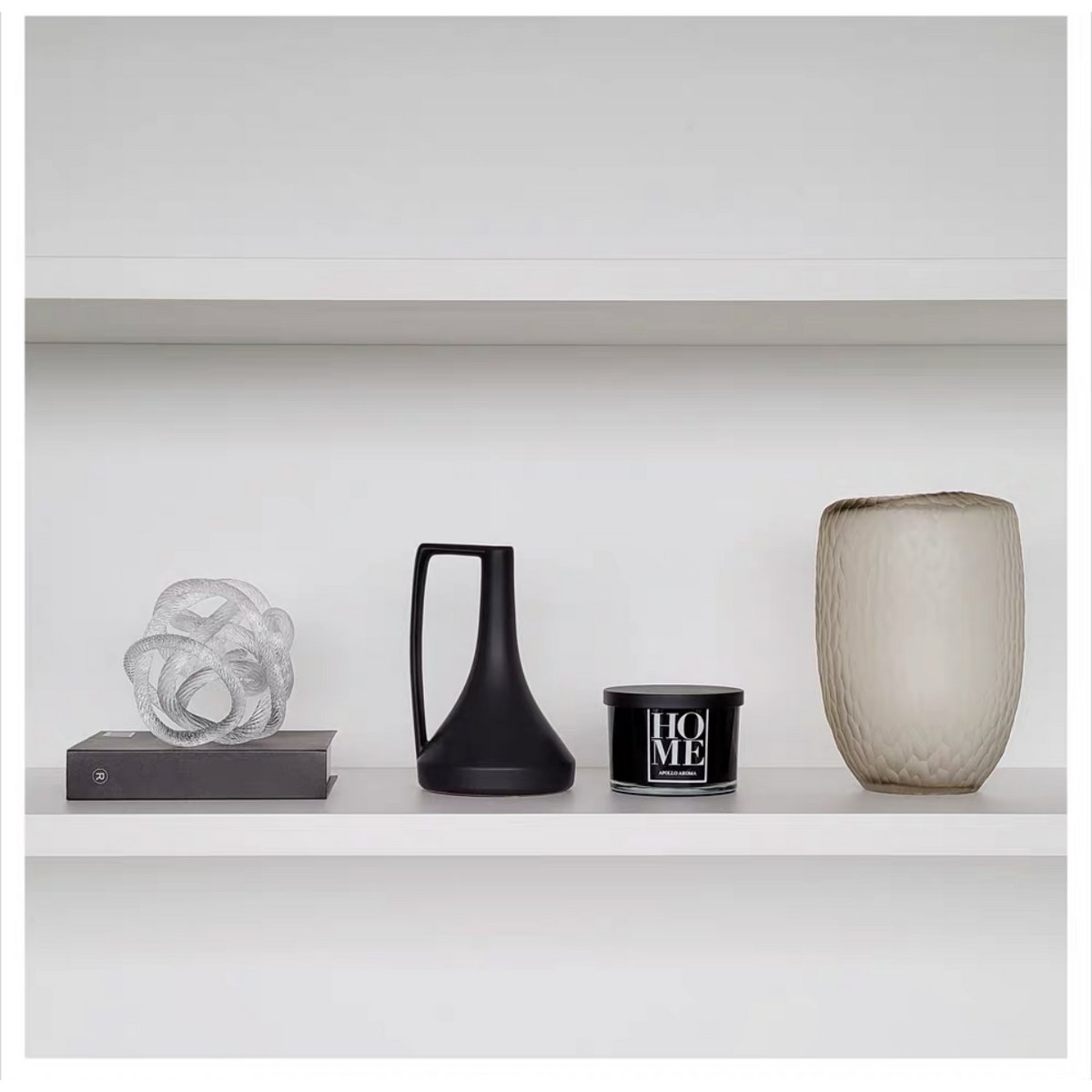 Middelgrote geknoopte glazen sculptuur (M) Diameter: 15 cm