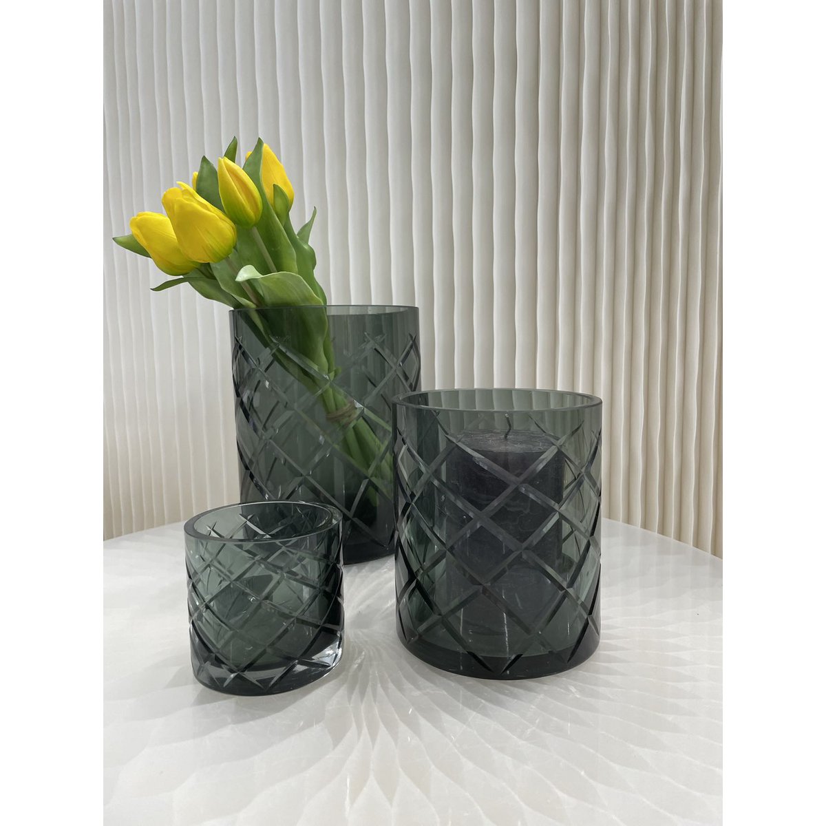 Hurricane Kristallen Lamp Wind Licht Medium Rook Blauw(cc2101-140crystal-middle)