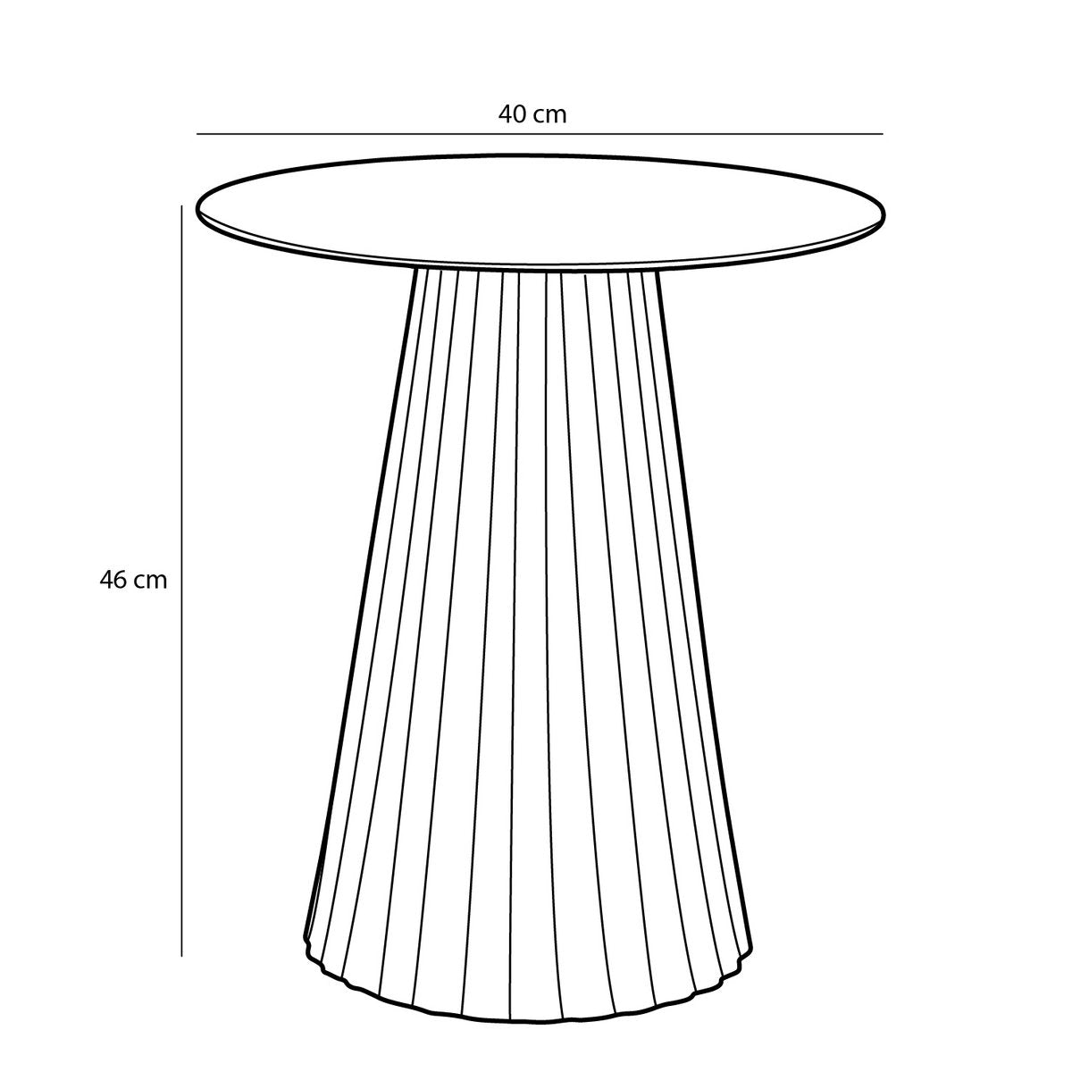 Pellis Bijzettafel - H46 x Ø40 cm - Metaal - Lichtroze