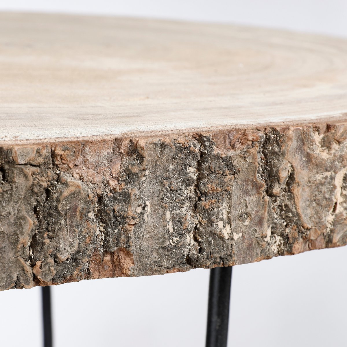 Pia Boomstam Bijzettafel - H34 x Ø50 cm - Lichtbruin