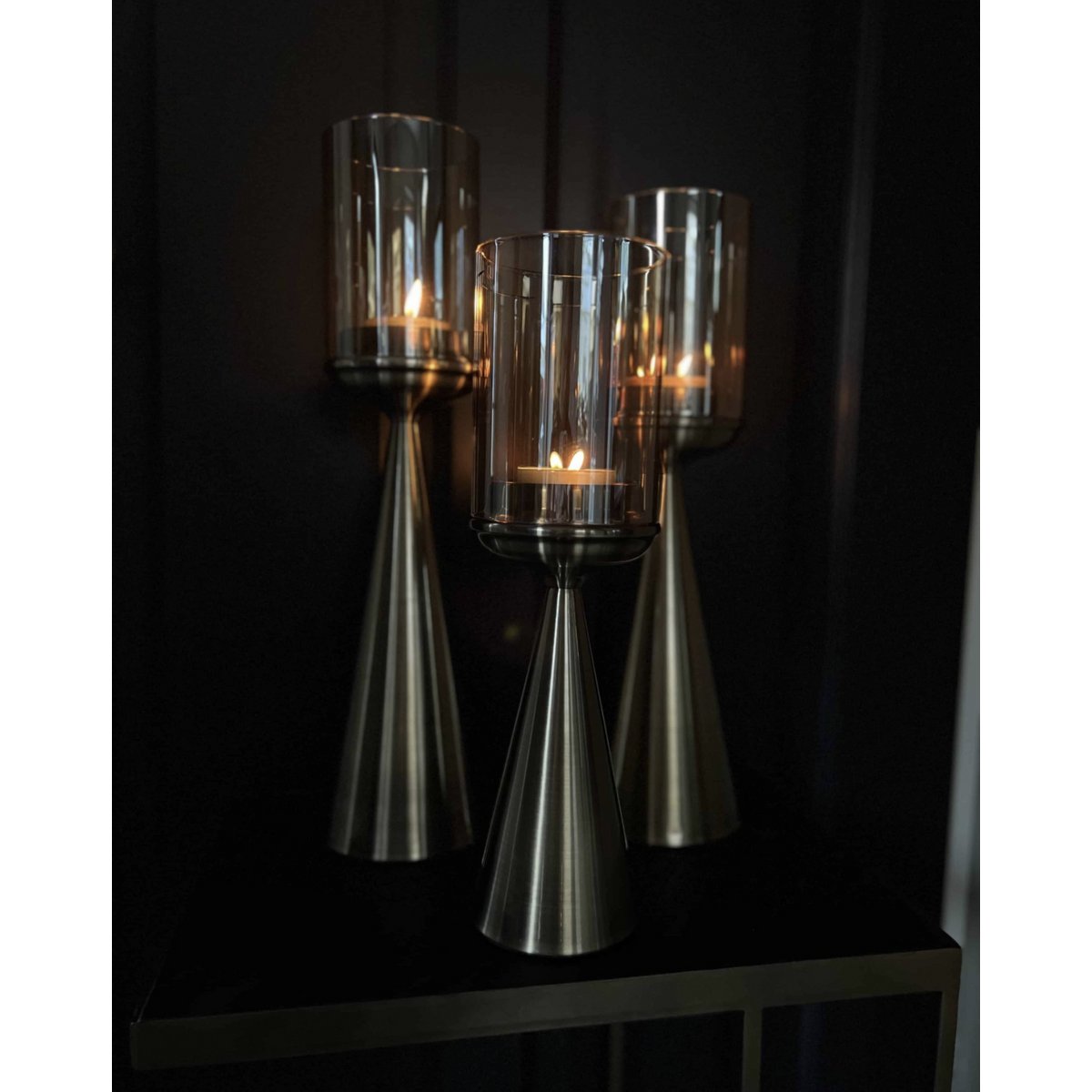 KANDELAAR | GLAS | GOUD