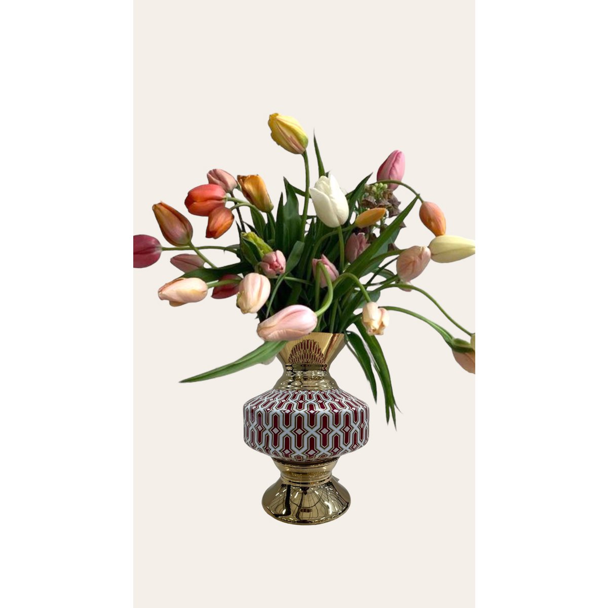 Vintage porseleinen vaas | Antieke Vaas