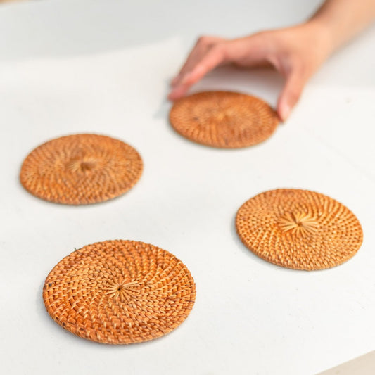 Onderzetters Rotan | Handgemaakte onderzetter | Herbruikbaar