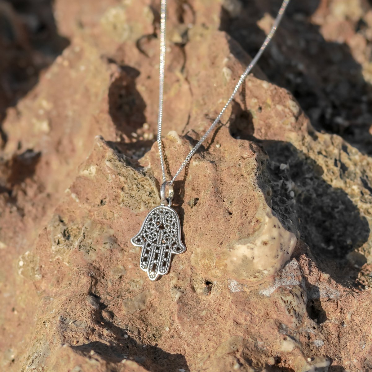 Sierlijke halsketting met hanger in Bali-stijl - 40 cm zilveren ketting van 925 zilver - KRAJAN zilver