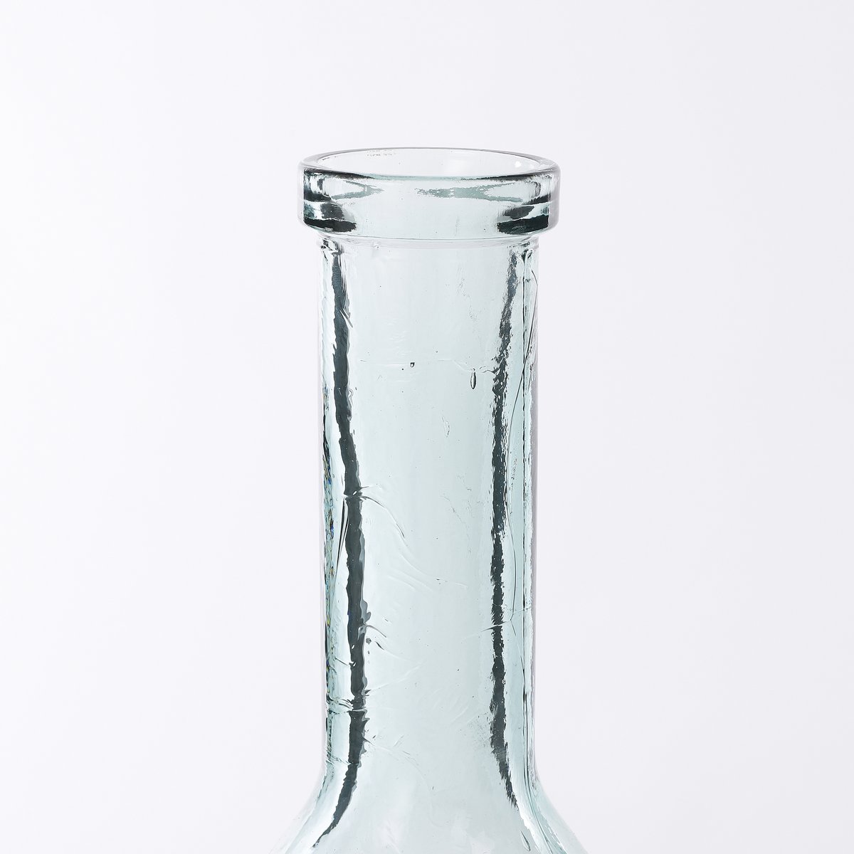 Rioja Fles Vaas - H75 x Ø18 cm - Gerecycled Glas - Transparant