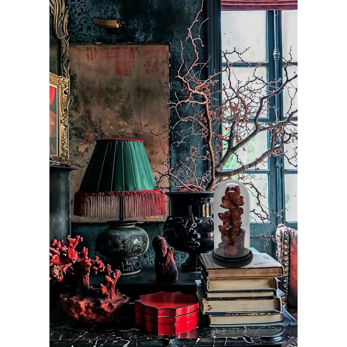 Rood en Zwart Vlinder Stolp(YF-04)