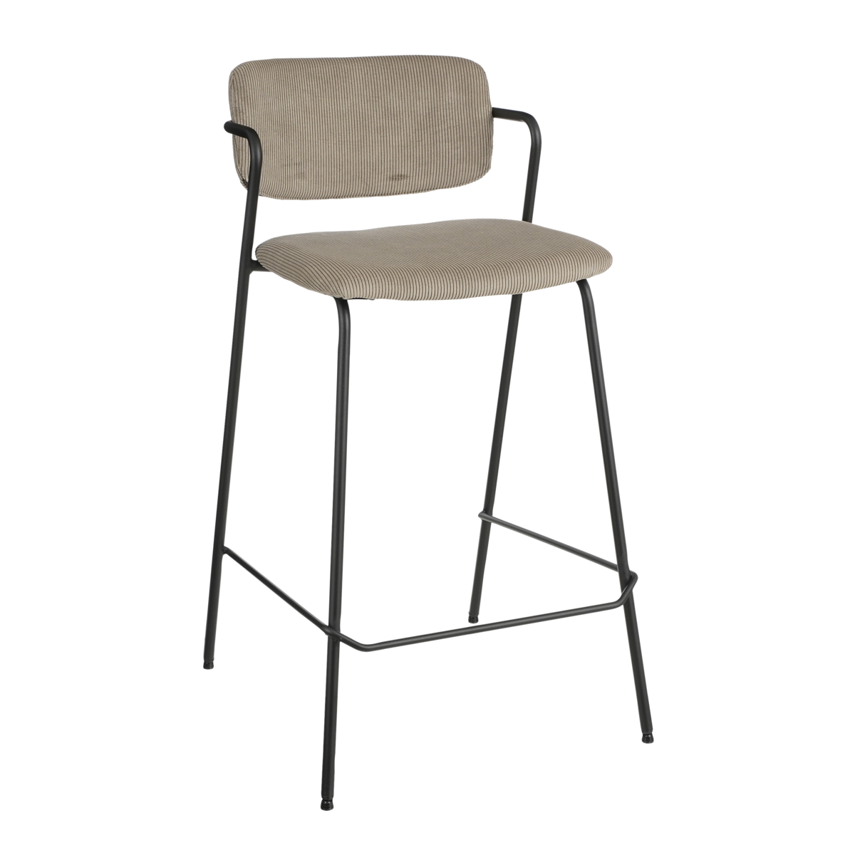 Nanet Barkruk - H91 cm - Velvet - Beige