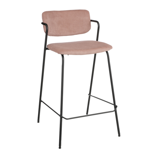 Nanet Barkruk - H91 cm - Velvet - Roze