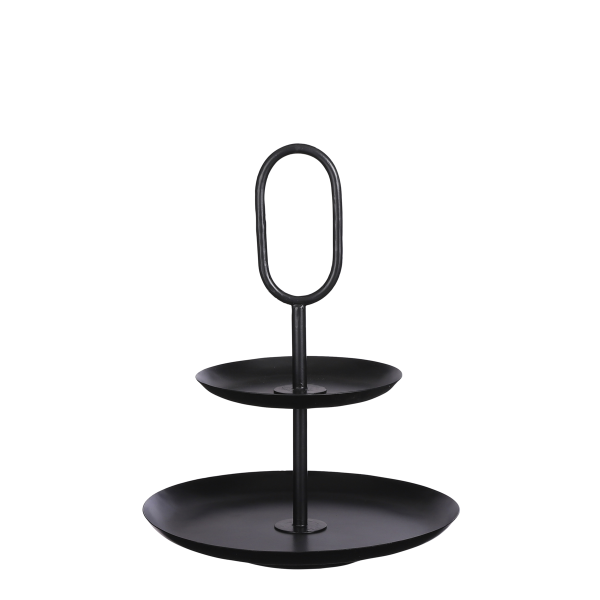 Rama Etagère 2-Laags - H36 x Ø28 cm - Metaal - Zwart