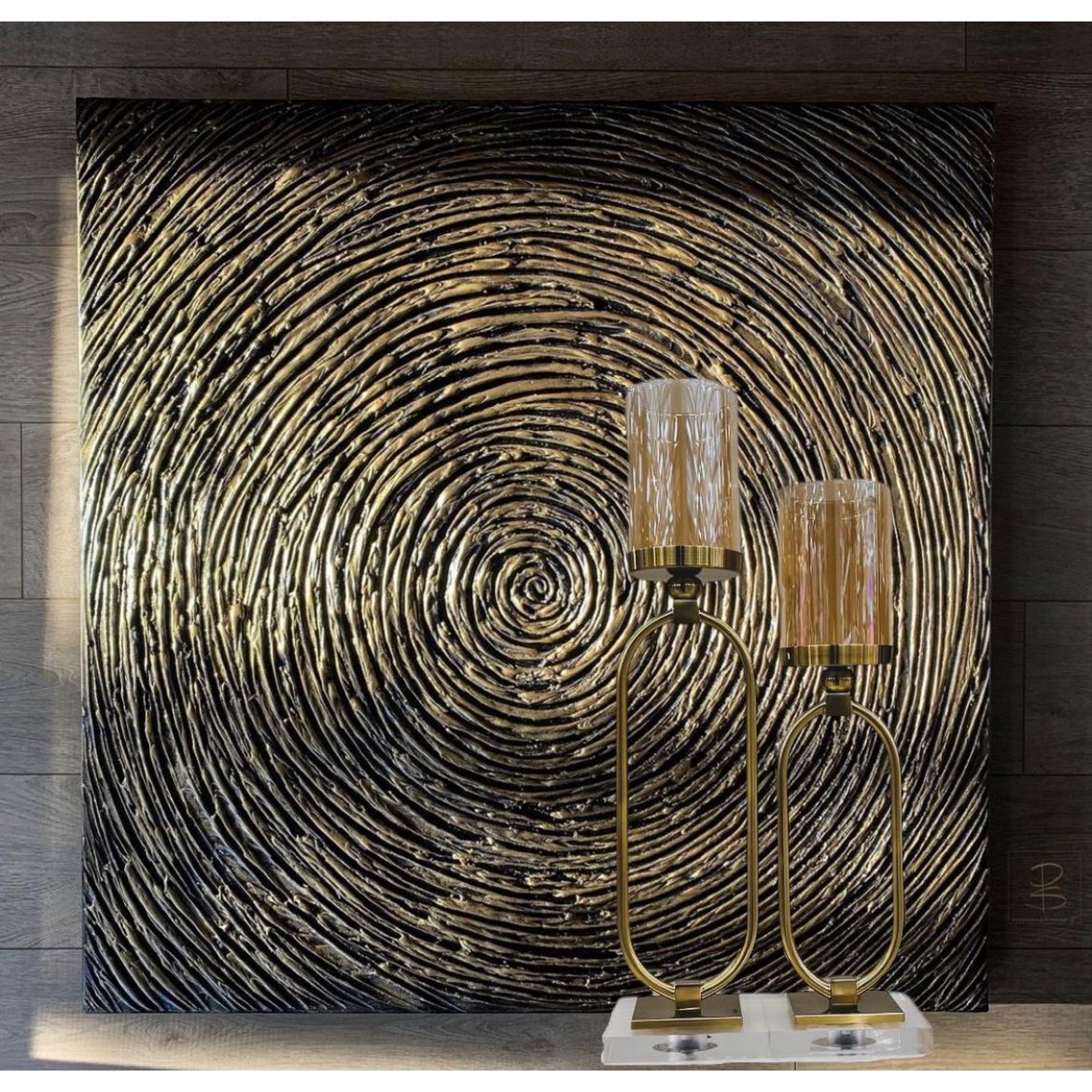 KANDELAAR | GLAS | GOUD ZH02 Grote maat: 12*50*8.5