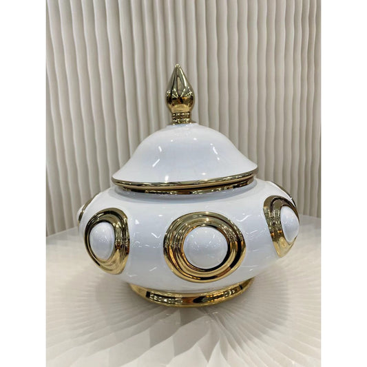 Gouden cirkel gemberpot (CF8146-9WIT)