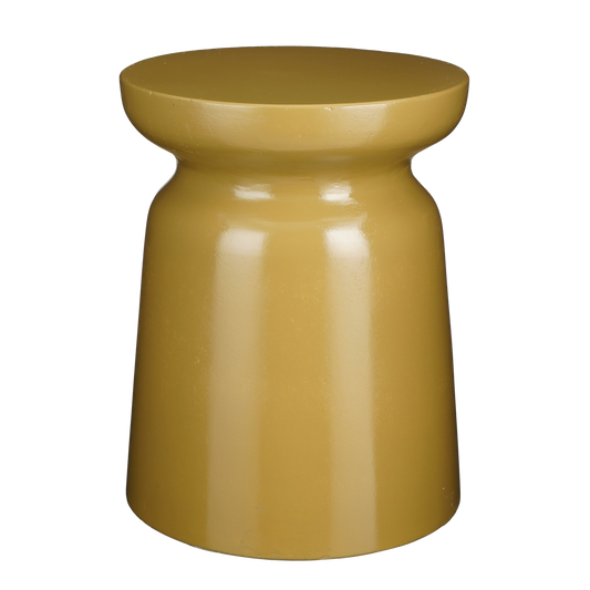 Stage Bijzettafel - H45 x Ø35 cm - Cement - Geel