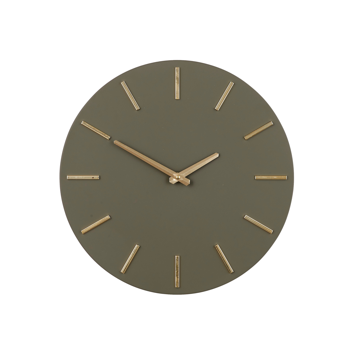 Brixen Wandklok - Ø36 cm - Donkergroen