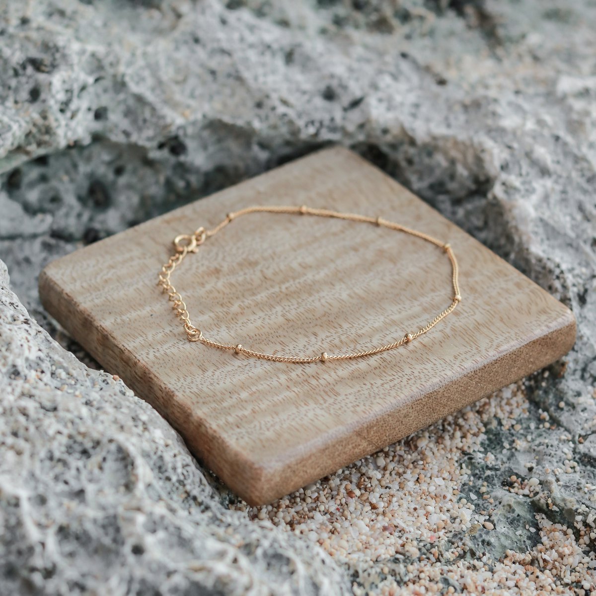 Sierlijke armband 18k verguld - gouden armband gemaakt van 925 zilver goud vermeil - schakelarmband minimalistisch bewerkt - BRAWA goud