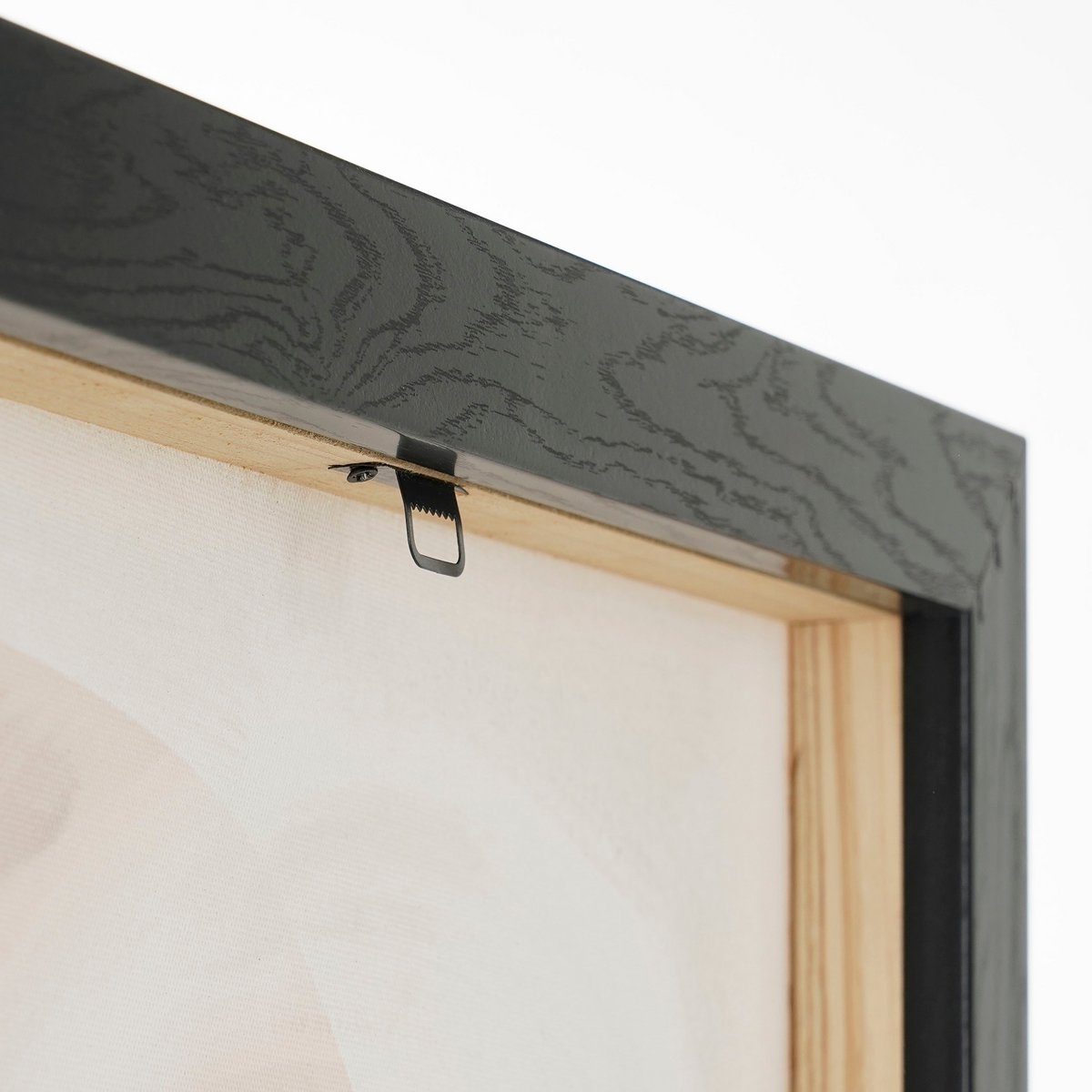 Muurdecoratie Cirkel - L50 x H70 cm - Canvas - Zwart