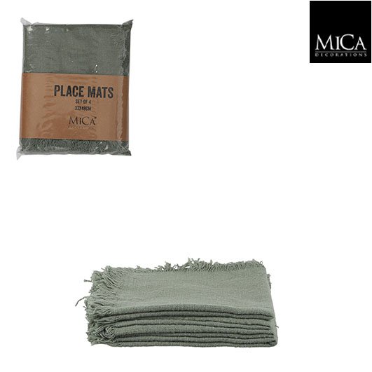 Xavie Placemat - Set van 4 - L48 x B33 cm - Groen