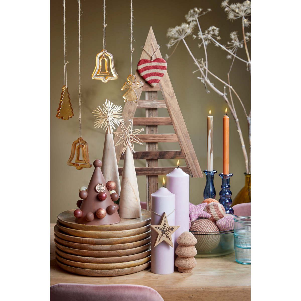 Dinerkaars - Set van 6 - H25 cm - Oranje