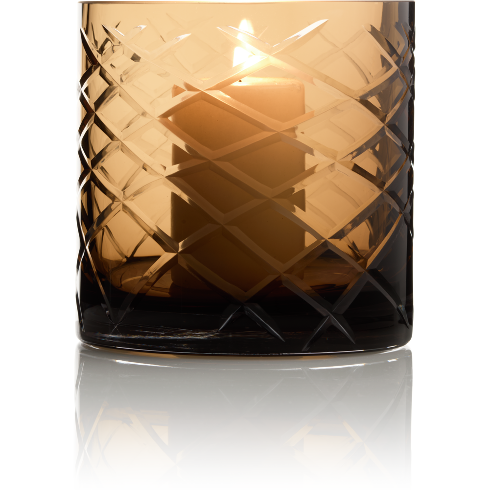 Hurricane Kristallen Kaarhouder Windlicht Klein Bruin | Kandelaar