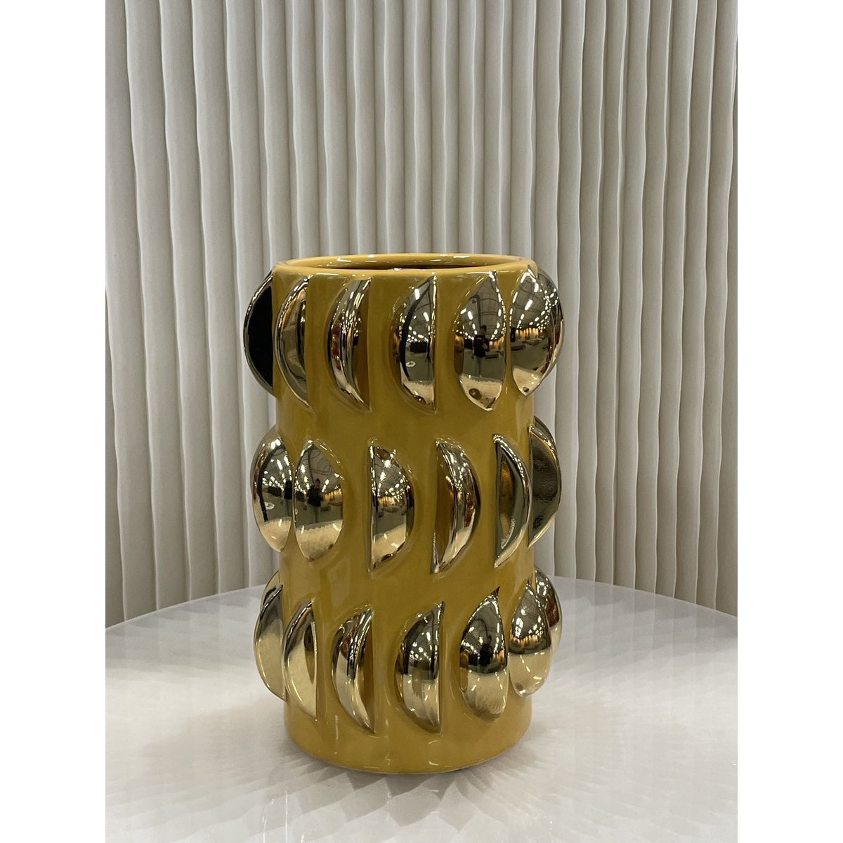 Tafelblad gele vaas(cv11654-10geel)