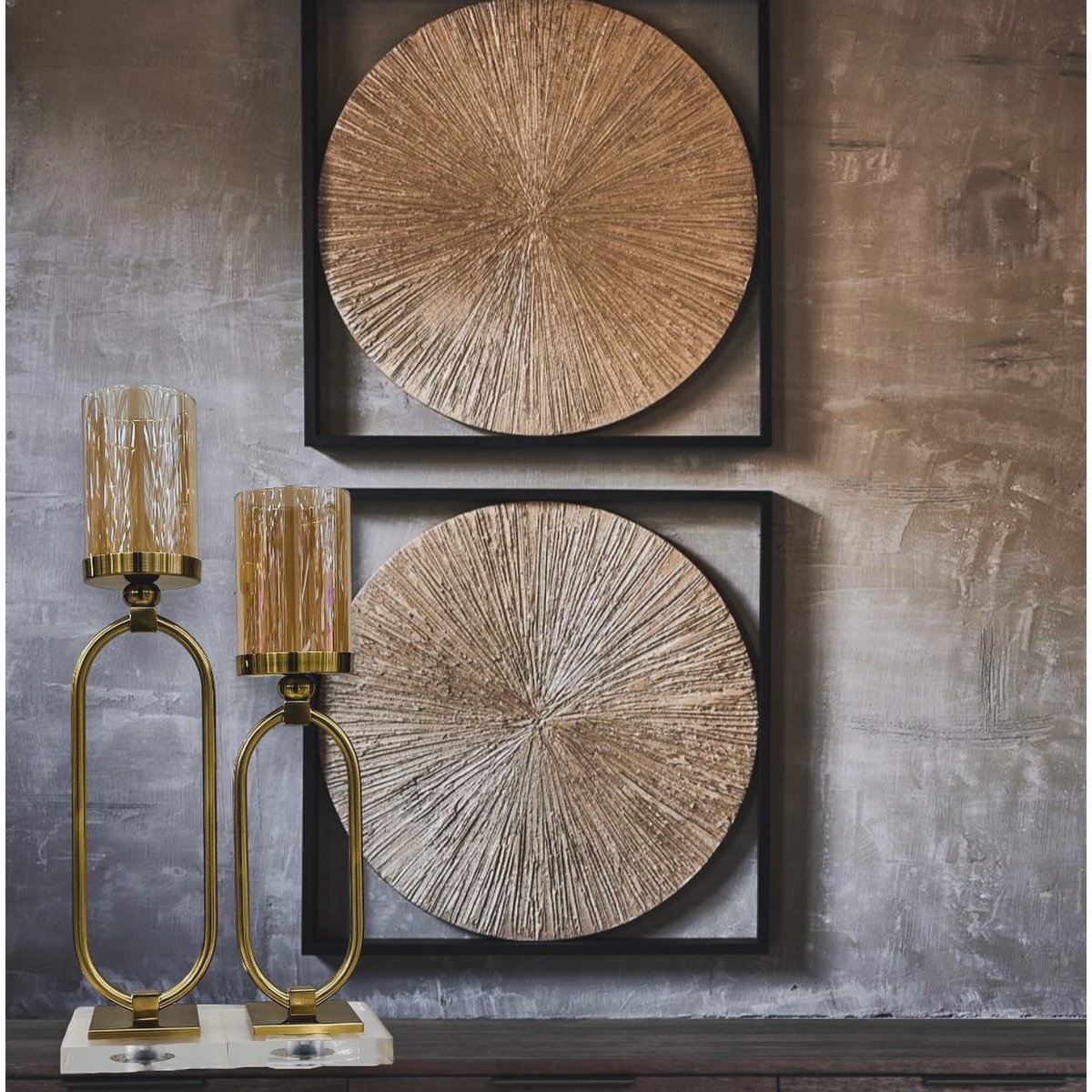 KANDELAAR | GLAS | GOUD ZH02 Grote maat: 12*50*8.5