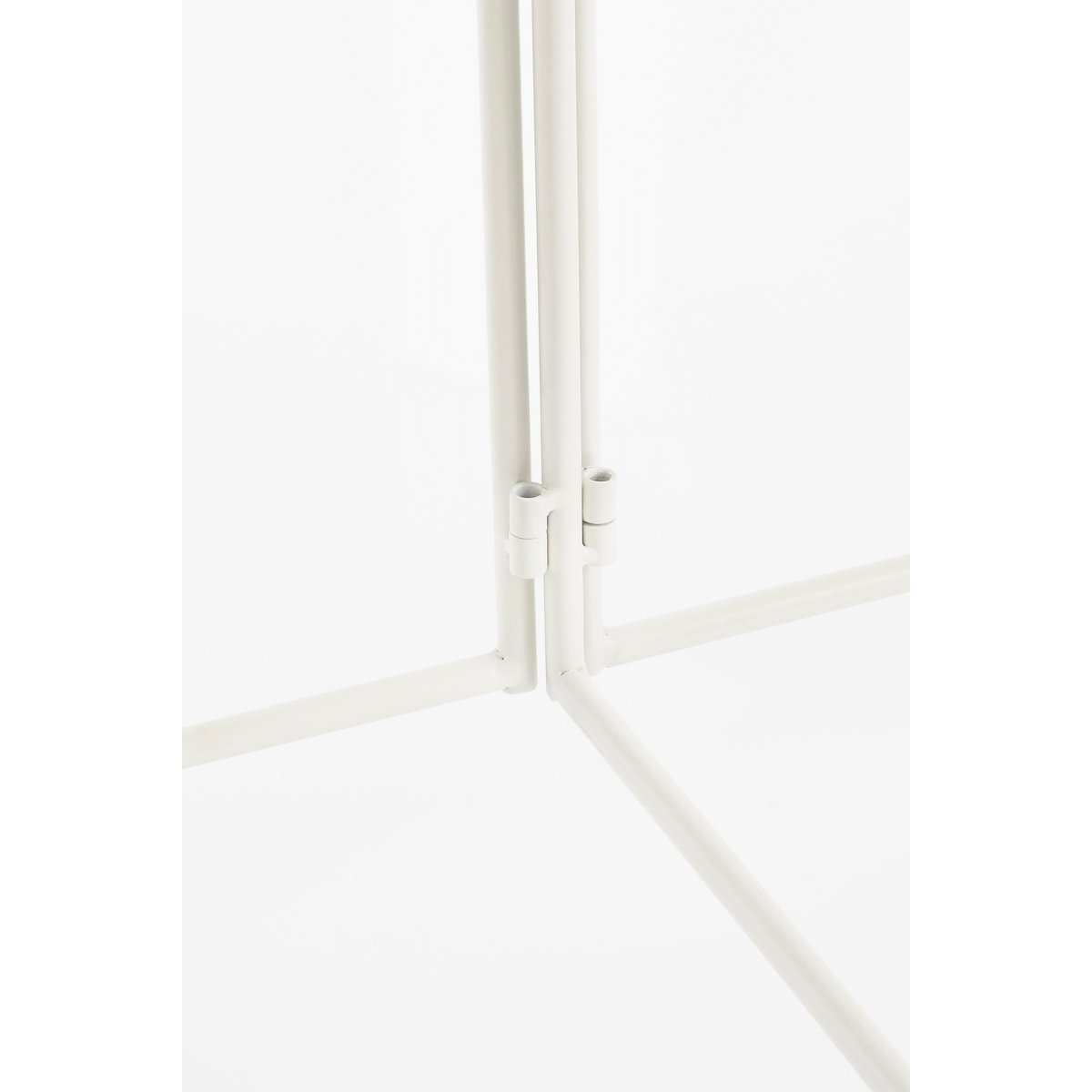 Odile Wandtafel voor Buiten - L63 x B33 x H71 cm - Metaal - Bruin, Wit