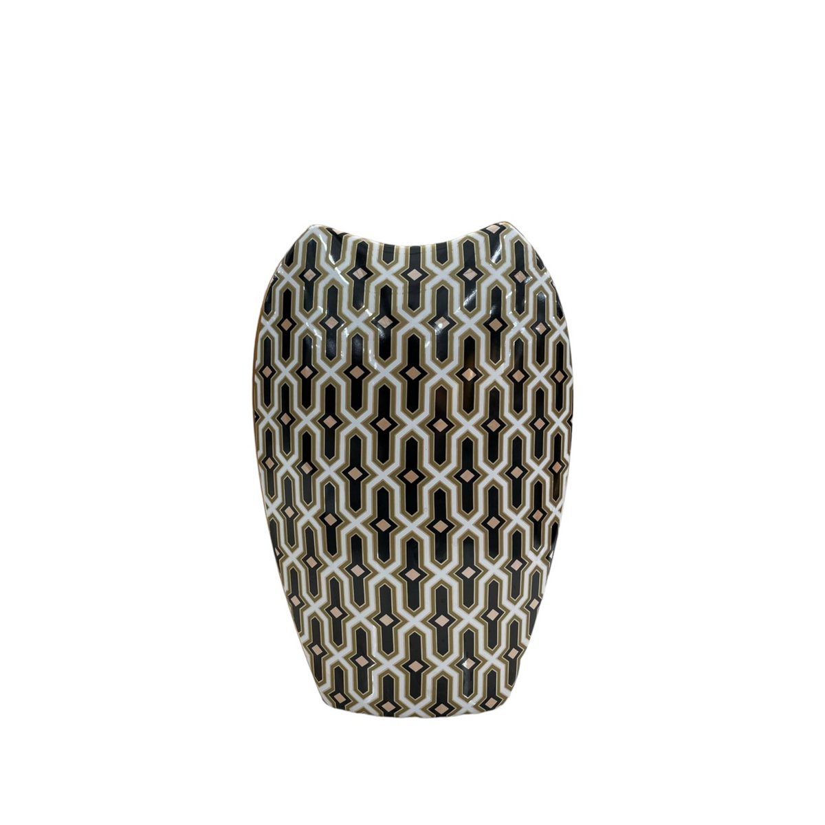 Vintage porseleinen vaas (CV11280-13-13-zwart-GROOT)