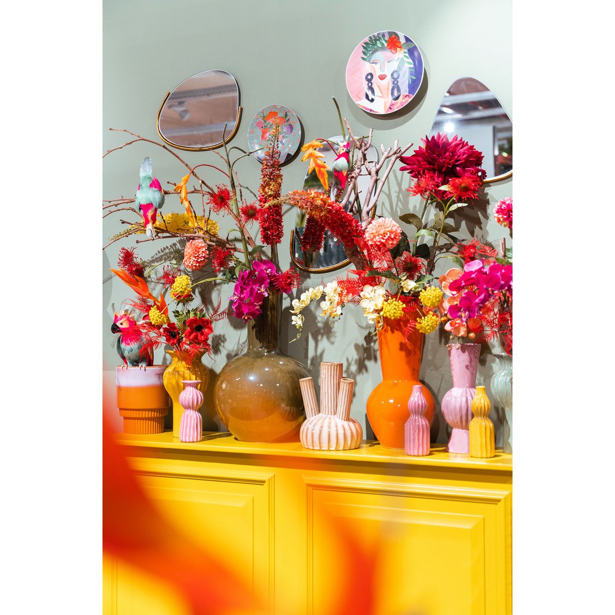 Lora Vaas - H45 x Ø23 cm - Keramiek - Oranje