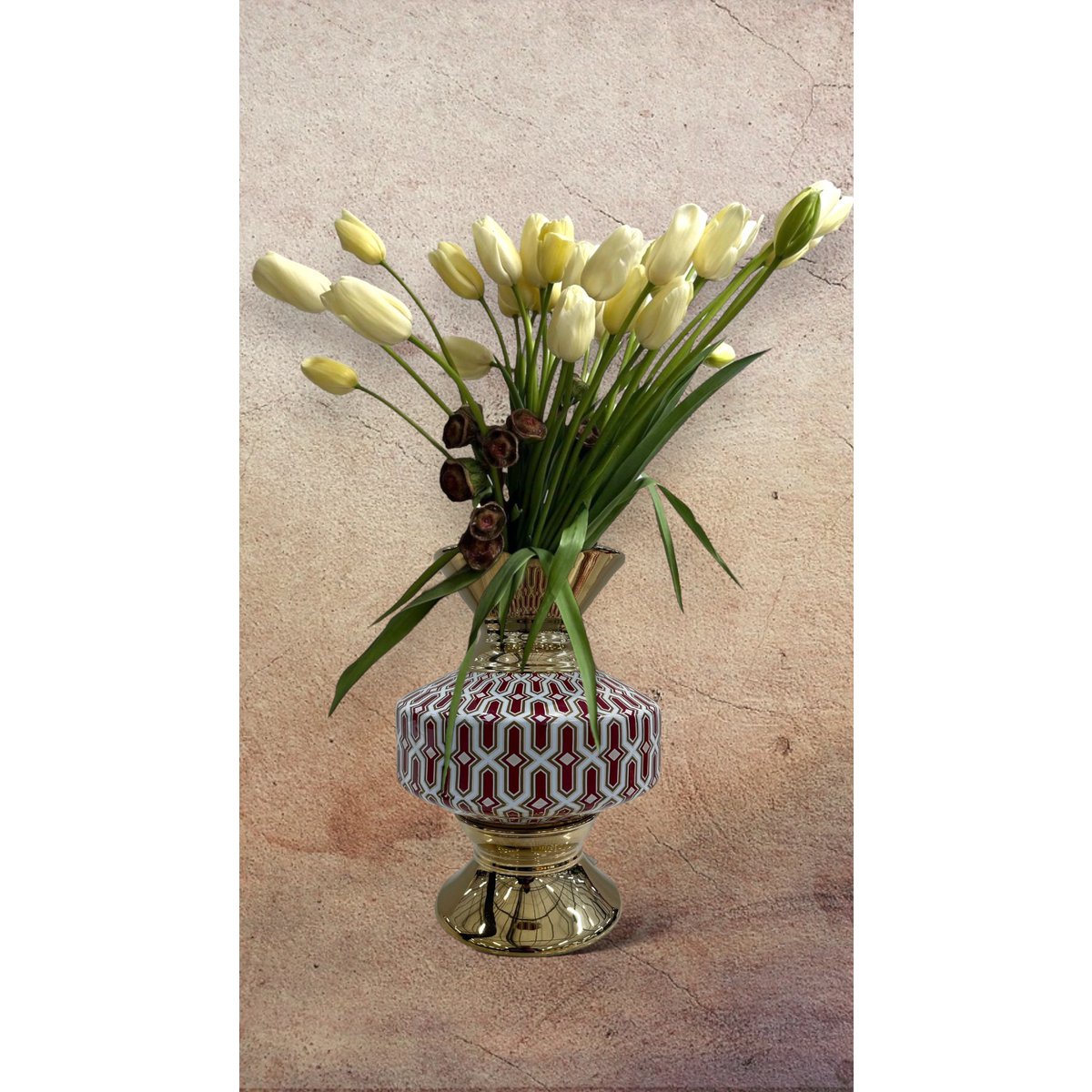 Vintage porseleinen vaas | Antieke Vaas