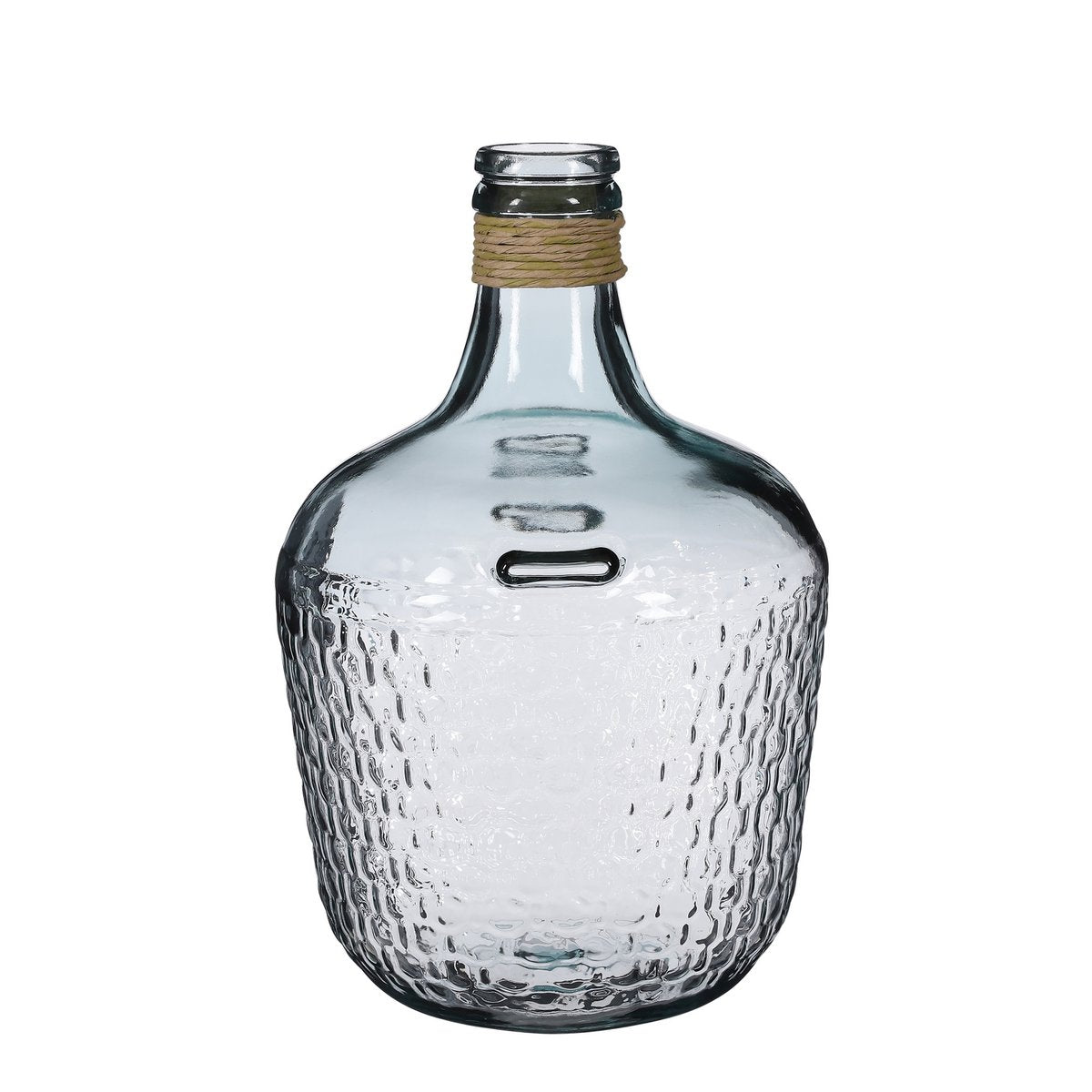 Vina Fles Vaas - H42 x Ø27 cm - Gerecycled Glas - Transparant