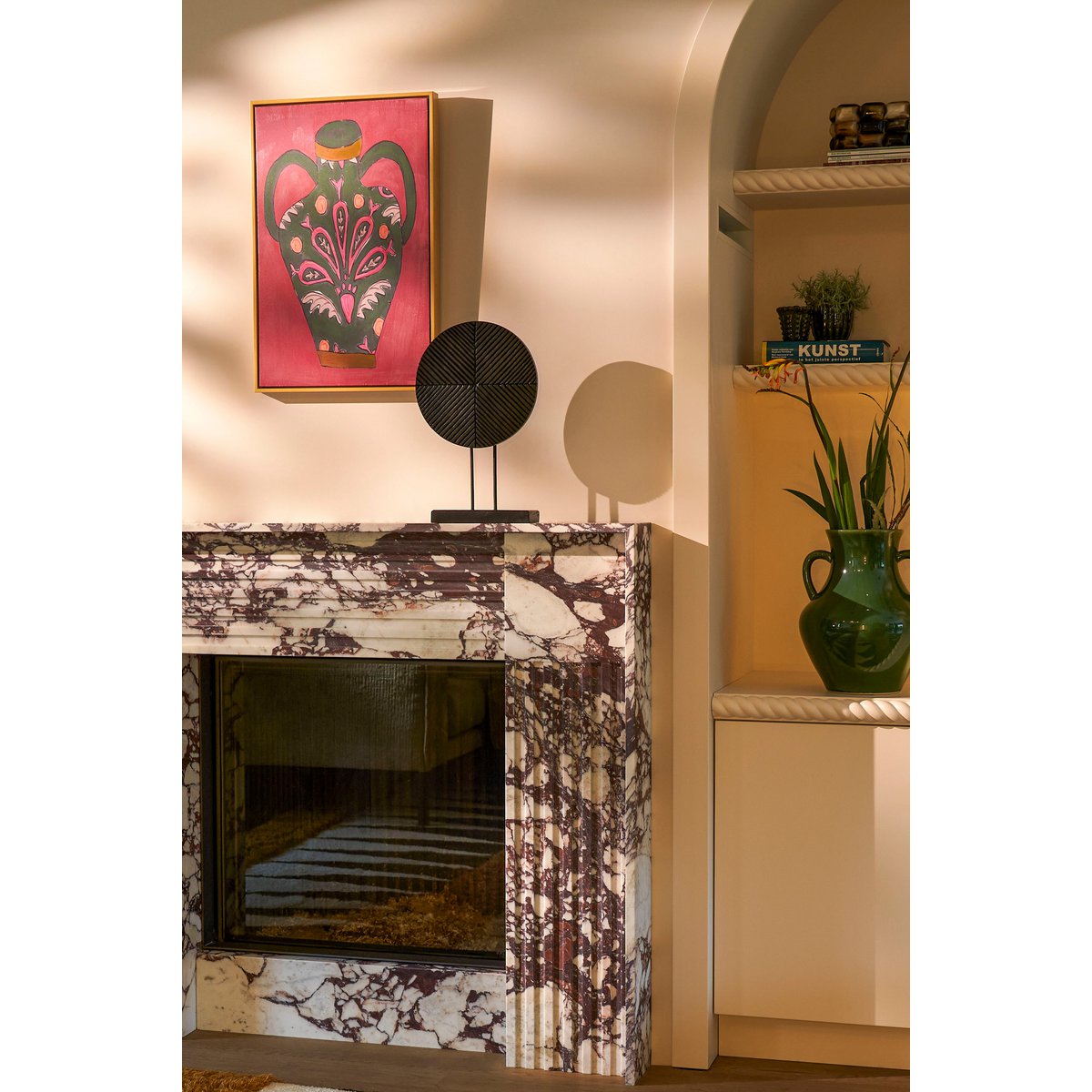 Danae Ornament op Voet - H25 x Ø40 cm - FSC 100% Mangohout - Zwart