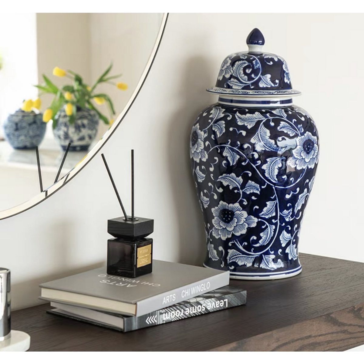 Klein formaat-blauw en wit ZH02 porseleinen bloemenvaas | Decoratieve Vaas