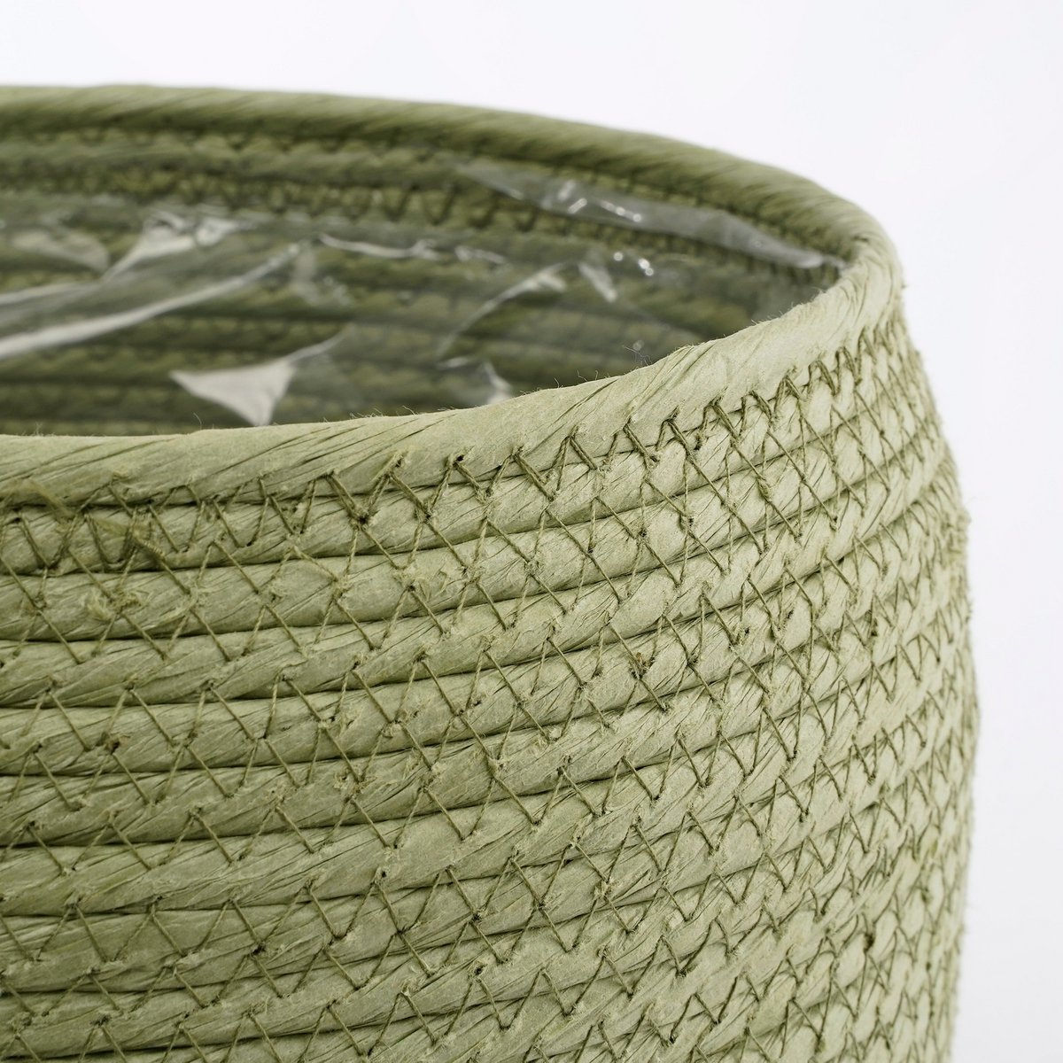 Jorck Plantenmand - H24 x Ø26 cm - Papier - Groen