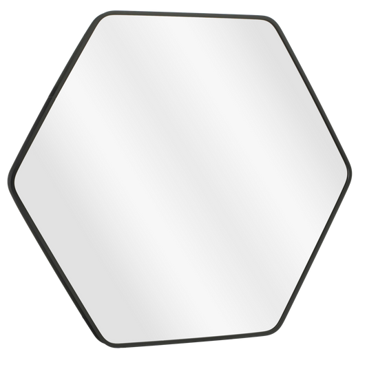 Rossi Wandspiegel - L80 x B71 cm - Metaal - Zwart