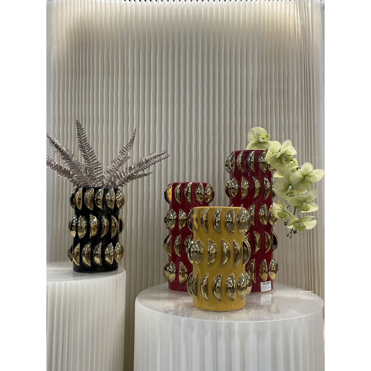 Tafelblad gele vaas(cv11654-10geel)