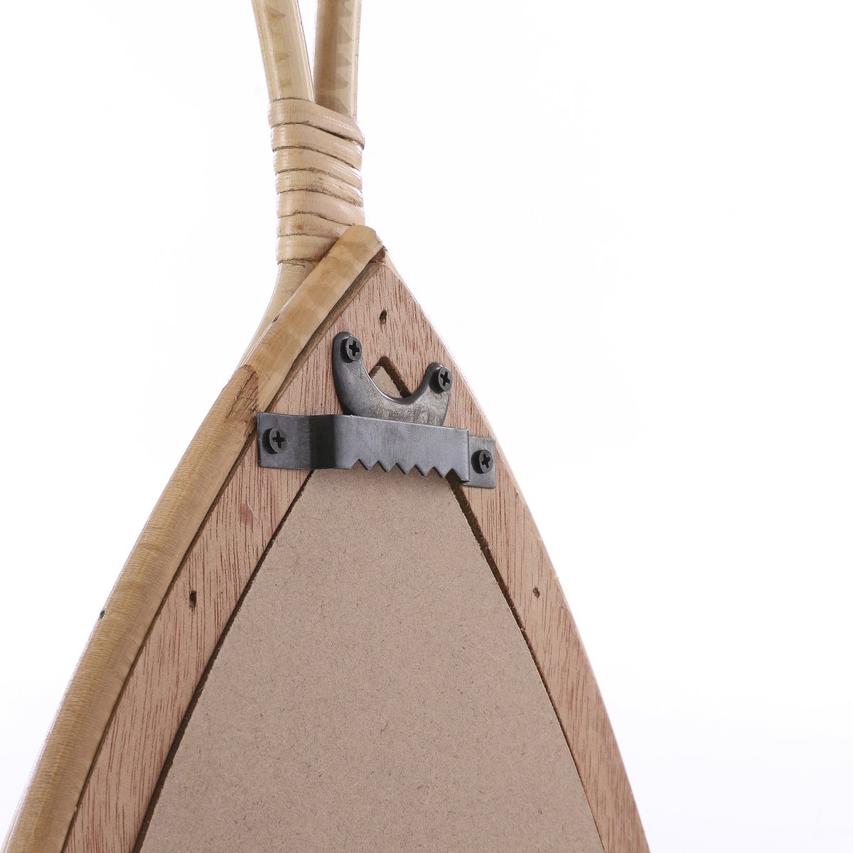 Rainier Wandspiegel - L28 x H59 cm - Rotan - Bruin