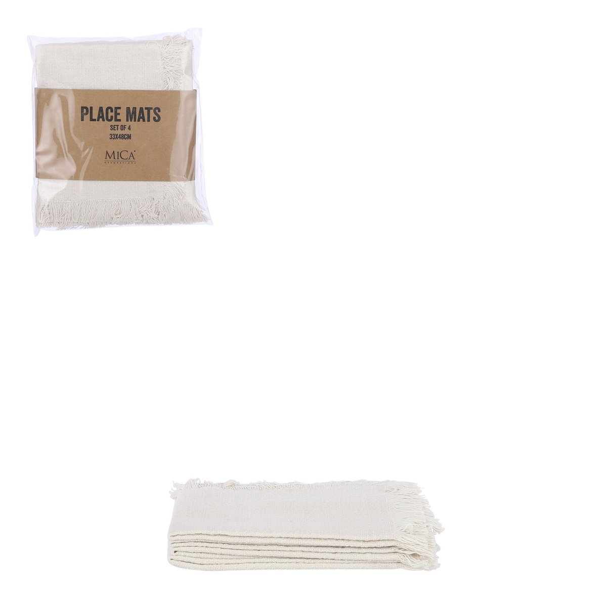 Xavie Placemat - Set van 4 - L48 x B33 cm - Off White