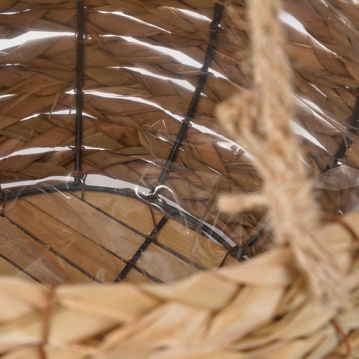 Avalon Hangende Bloempot - Set van 3 - H90 x Ø30 cm - Zeegras - Lichtbruin