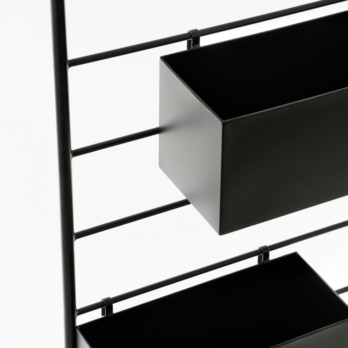 Dani Plantenrek - L54 x B20 x H160 cm - Metaal - Zwart