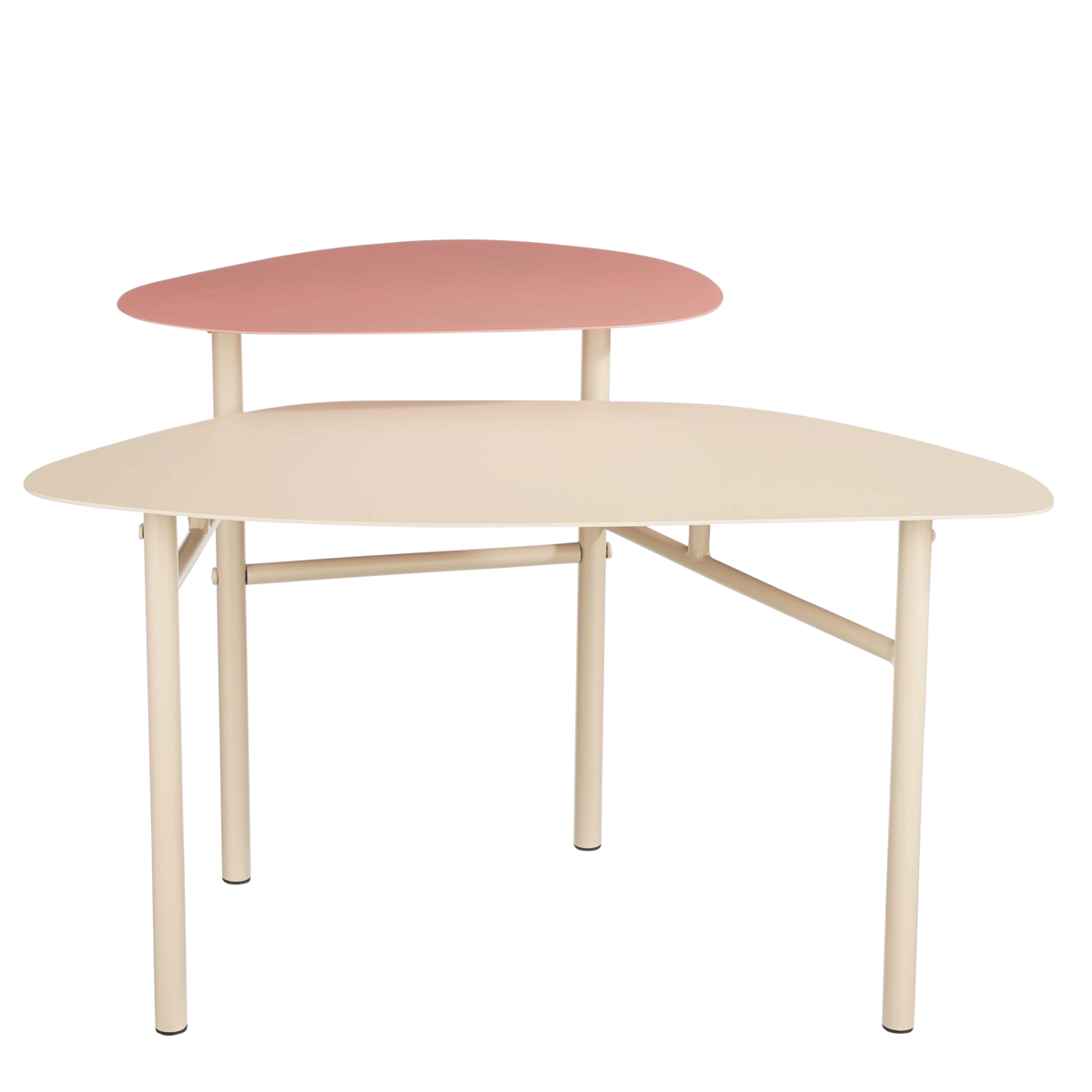 Selena Bijzettafel - L68 x B45 x H46 cm - Metaal - Roze